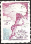 Stamps Chile -  X CONGRESO INTERNACIONAL DEL CANCER -  HOUSTON USA