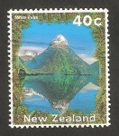 Stamps New Zealand -  vista del pico mitre