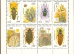 Stamps Chile -  INSECTOS   Y   CACTUS