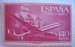 Stamps Spain -  super-constellation y nao ''santa maria''