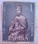 Stamps Spain -  LXXV aniversario de la coroncion de nuestra señora de la merce