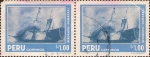 Stamps America - Peru -  Marina Peruana. Bergantin 