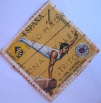 Stamps Spain -  IX campeonato europeo de gimnasia masculina