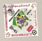 Sellos de Asia - Yemen -  Campeonato mundia fútbol 1970