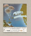 Sellos de Asia - Yemen -  Amerizaje cápsula espacial