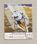 Stamps Yemen -  Viaje a la Luna
