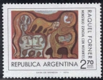 Stamps Argentina -  Pintura - Montruo espacial con mutantes