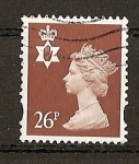 Stamps United Kingdom -  Serie Basica Eliabeth II - Irlanda del Norte.