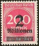 Stamps Germany -  DEUTSCHES REICH - SOBRE CARGA