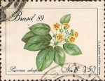 Stamps Brazil -  Preservación de la Flora: Pavonia alnifolia.