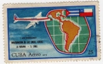 Sellos del Mundo : America : Cuba : inauguracion de las lineas aereas