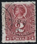 Stamps Chile -  Colon - Sin adornos en la base de la Cifra