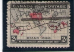 Sellos de America - Canad -  mapa