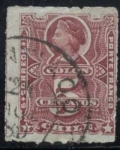 Stamps Chile -  Colon - Primera serie ruleteada - Cifra con barra