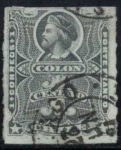 Stamps : America : Chile :  Colon - Primera serie ruleteada - Cifra con barra
