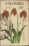 Stamps Colombia -  Serie Orquídeas: Masdevallia coccinea.