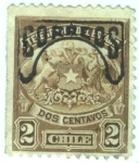 Stamps America - Chile -  Sellos de Telegrafos del estado - Sobrecargados Correos