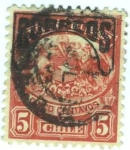 Stamps : America : Chile :  Sellos de Telegrafos del estado - Sobrecargados Correos