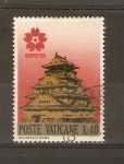 Stamps Vatican City -  CASTILLO   DE   OSAKA   Y   EMBLEMA   EXPO   70