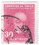 Stamps : America : Chile :  Centenario de la Constitucion