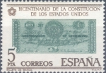 Stamps Spain -  ESPAÑA 1976_2324 Conmemoración del bicentenario de la Constitución de los Estados Unidos. Scott 1949