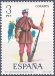 Stamps : Europe : Spain :  ESPAÑA 1977_2383 Uniformes militares. VII Grupo. Scott 2022