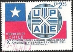 Stamps Chile -  X CONGRESO DE LA UNION POSTAL DE LAS AMERICAS Y ESPAÑA - BANDERA