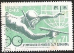 Stamps Chile -  X CAMPEONATO DEL MUNDO DE CAZA SUBMARINA - IQUIQUE