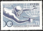 Stamps Chile -  X CAMPEONATO DEL MUNDO DE CAZA SUBMARINA - IQUIQUE