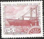 Stamps Chile -  EMPRESA MARITIMA DEL ESTADO - BARCO Y TIMON
