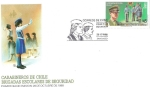 Stamps : America : Chile :  SOBRE PRIMER DIA - CARABINEROS DE CHILE ( BRIGADAS ESCOLARES DE SEGURIDAD )
