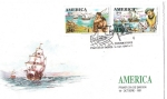 Stamps Chile -  SOBRE PRIMER DIA - AMERICA