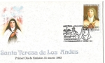Stamps Chile -  SOBRE PRIMER DIA - SANTA TERESA DE LOS ANDES
