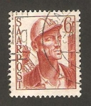 Stamps Germany -  saar - minero
