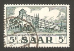 Stamps : Europe : Germany :  saar -  edificio de correos de sarrebruck