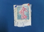 Stamps France -  SEMBRADORA - Semeuse de piel (Tipo I) Sower of piel -Serie Semeuse lined background.