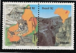 Stamps : America : Brazil :  Parque Nacional de la Sierra de Capivara 