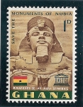 Stamps Africa - Ghana -  Monumentos de Nubia en Abu Simbel (Egipto),Ramsés II