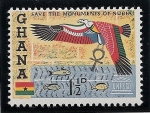 Stamps : Africa : Ghana :  Monumentos de Nubia en Abu Simbel (Egipto)