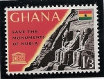 Sellos de Africa - Ghana -  Monumentos de Nubia en Abu Simbel (Egipto)