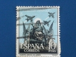 Stamps : Europe : Spain :  Ed:1405- Estatua de Nuestra Señora de Loreto - 50º aniver.de la Aviacion Española-Nuestra sra. de Lo