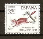 Stamps Spain -  Dia del Sello / Fernando Poo.