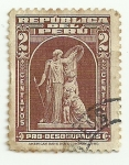 Stamps : America : Peru :  Sellos pro - Desocupados