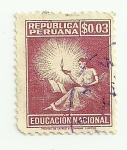 Stamps Peru -  Sello - Pro educación