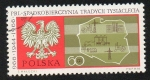 Stamps Poland -  Águila y mapa de Polonia