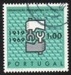 Sellos de Europa - Portugal -  50 Aniversario de la Organización Internacional de Trabajo