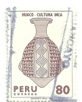 Stamps Peru -  Huaco - Cultura Inca
