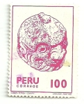 Stamps Peru -  Cabeza Pétrea - Chavin