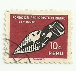 Stamps Peru -  Fondo del periodista peruano