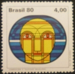 Sellos de America - Brasil -  homenaje a television brasileña